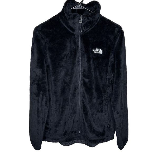 The North Face Womens Osito Full Zip Soft Fuzzy Fleece Jacket Black XL - Picture 1 of 6
